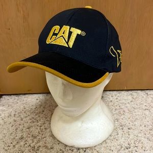 ✅ CAT “V.I.P.” Limited Edition Dad Hat Baseball Cap Construction Black & Gold